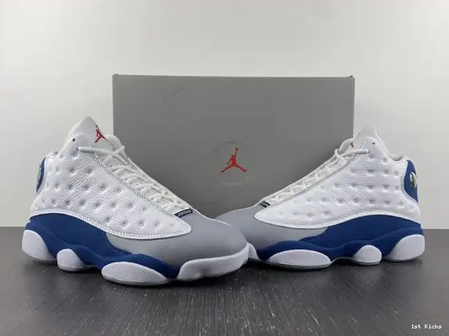 1st Kicks Shoes French 414571-164 Jordan 13 Blue Air 0614